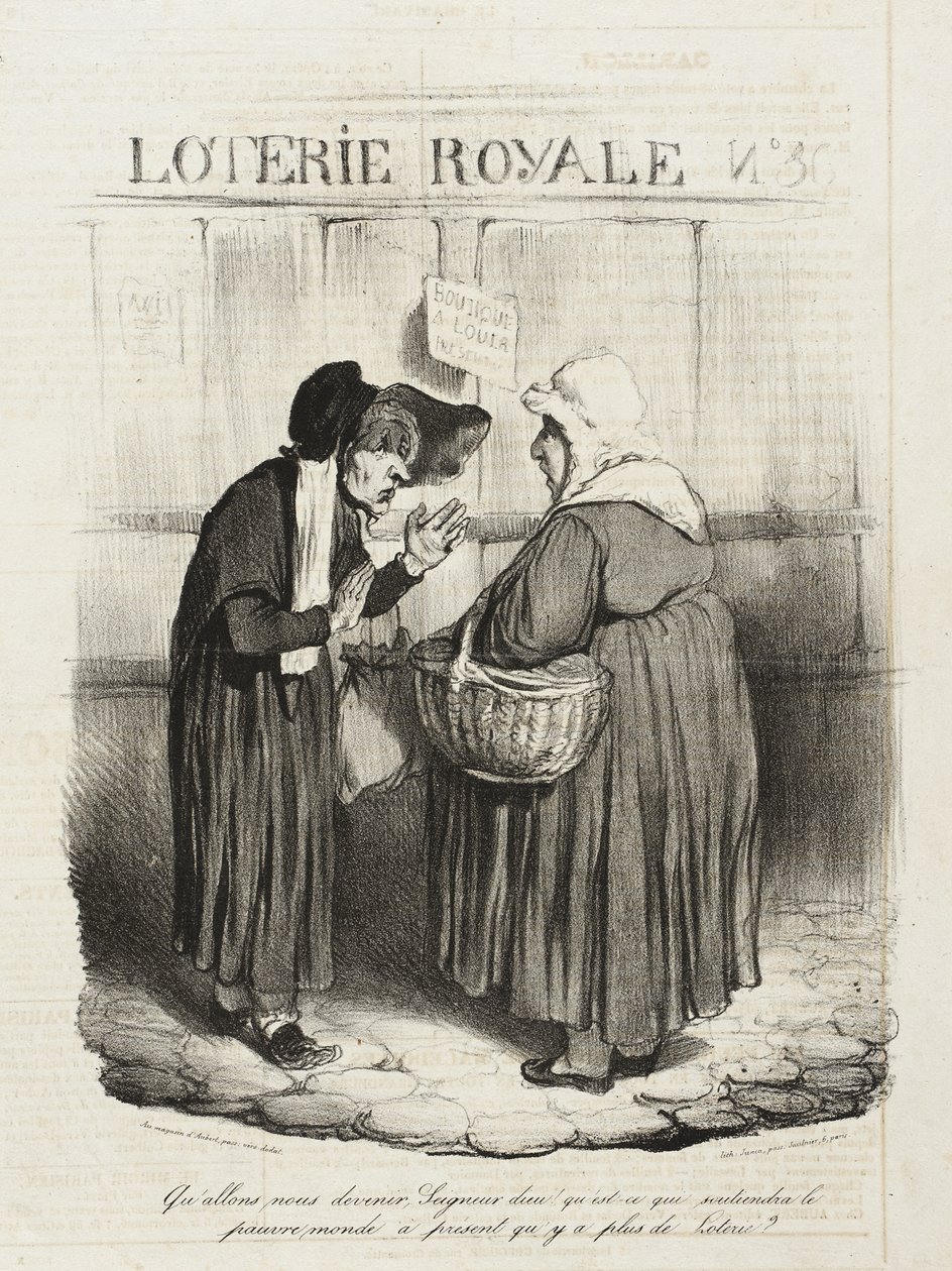 Hvad skal der blive af os, Herre Gud? Hvad holder den stakkels verden oppe... af Honoré Daumier
