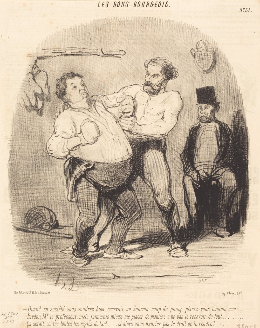 Når De i selskab vil modtage en... drink... af Honoré Daumier