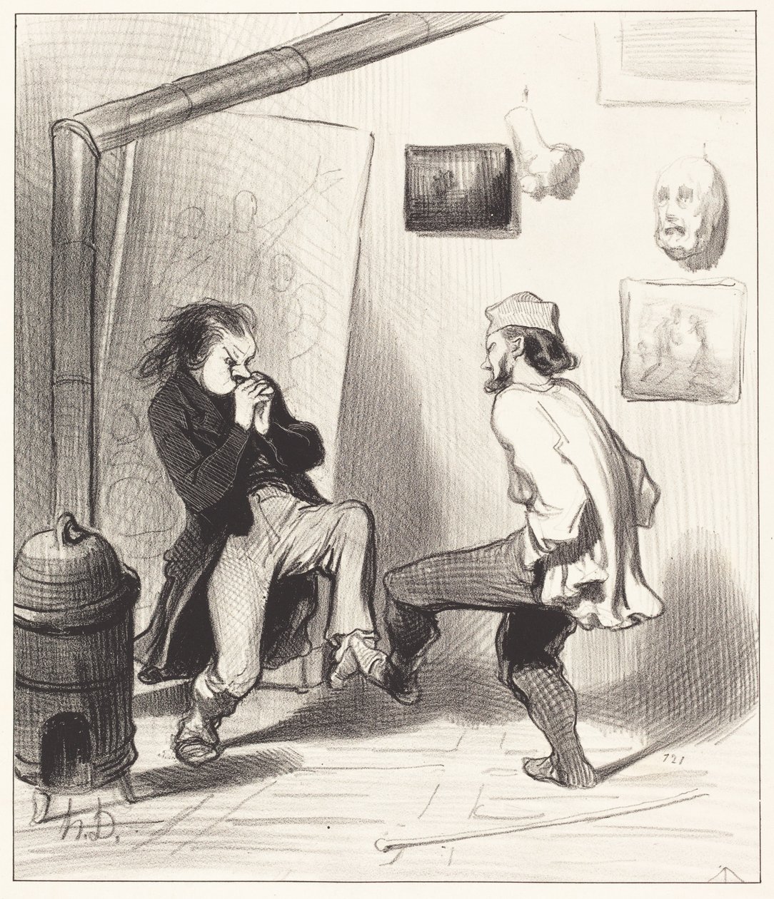 Da vi brændte hans sidste staffeli! af Honoré Daumier