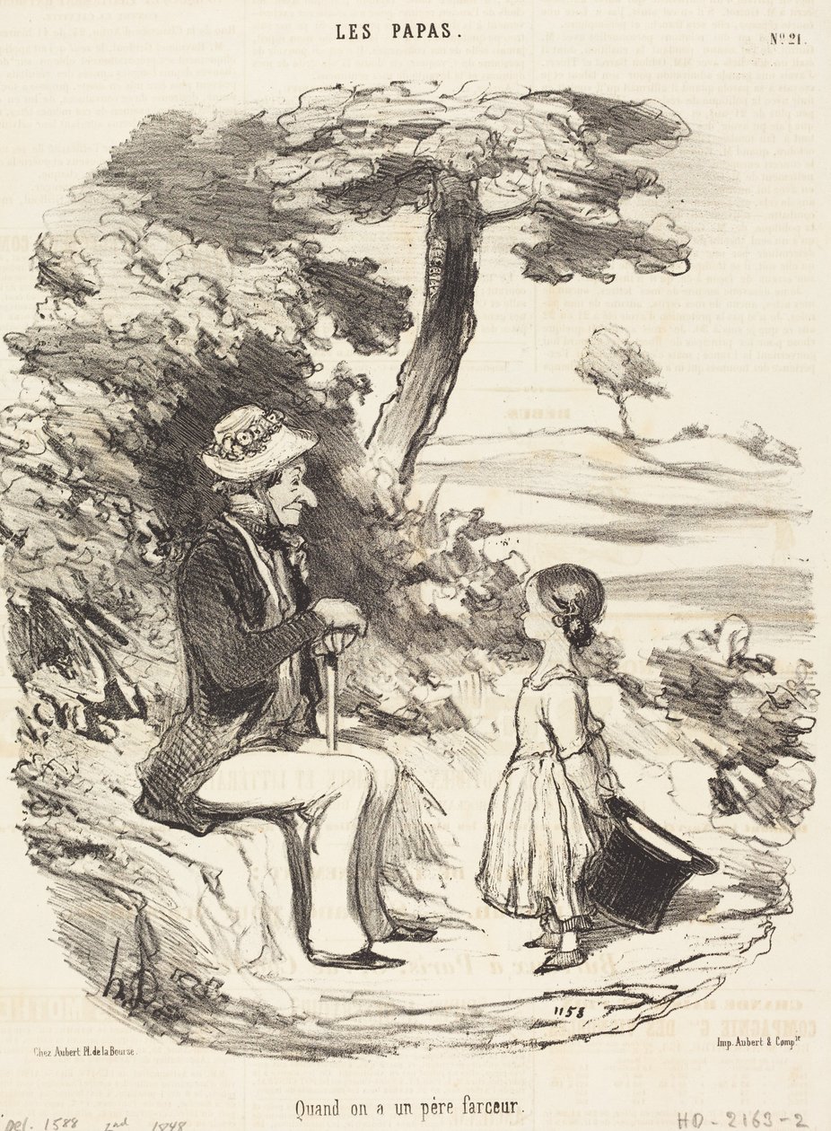 Når man har en spøgefuld far af Honoré Daumier