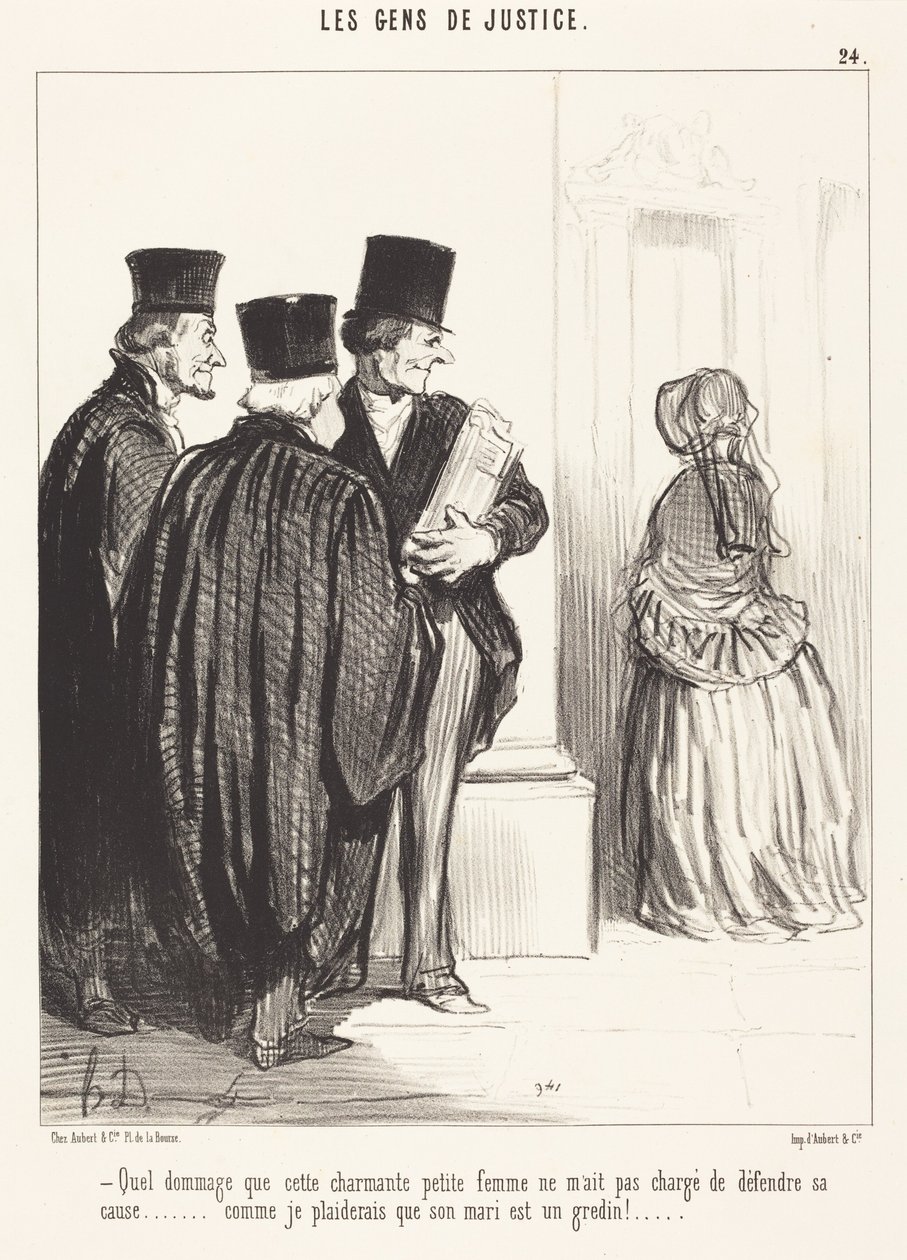 Hvor er det dog en skam, at denne charmerende... kvinde... af Honoré Daumier