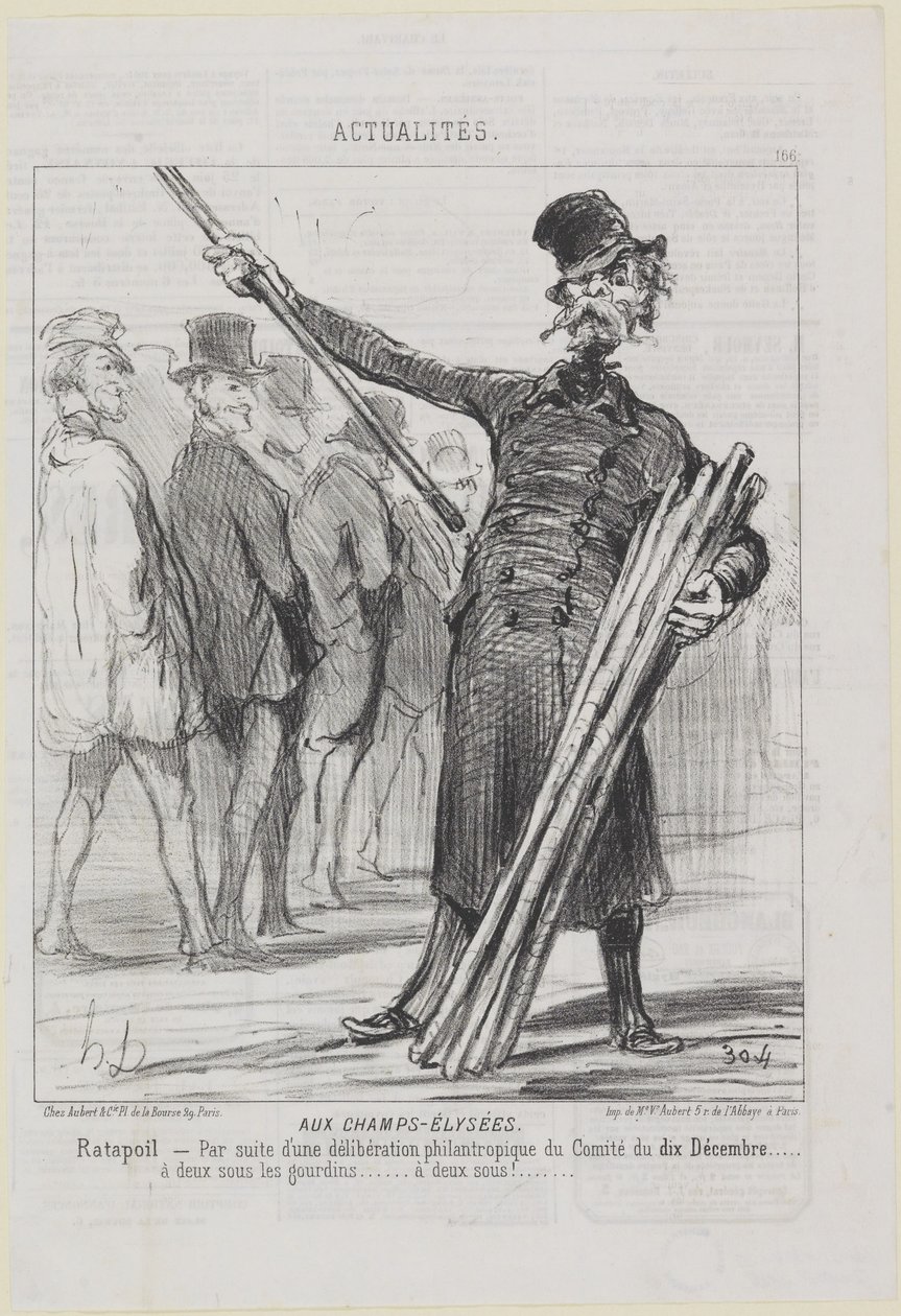 Ratapoil. På Champs-Élysées af Honoré Daumier