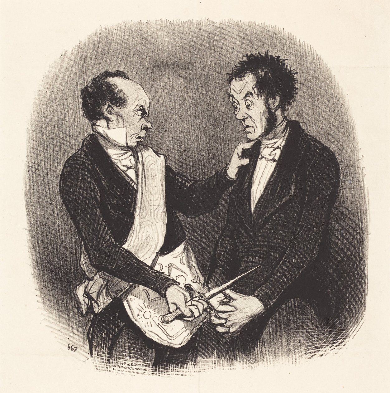 Modtagelse af en frimurer af Honoré Daumier
