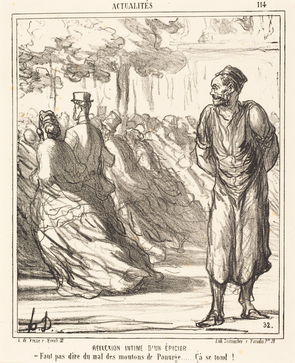 En købmands intime eftertanke af Honoré Daumier