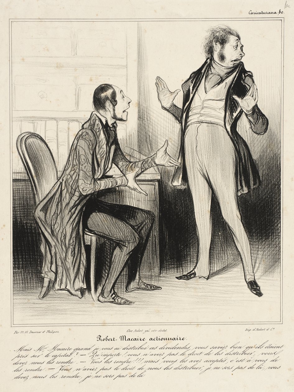 Robert Macaire, aktionær af Honoré Daumier
