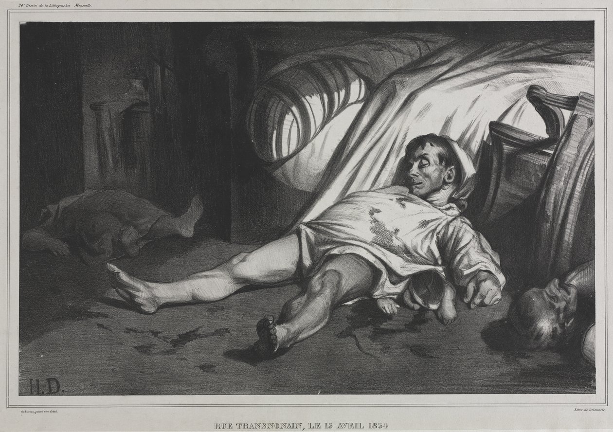 Rue Transnonain, 15. april 1834 af Honoré Daumier