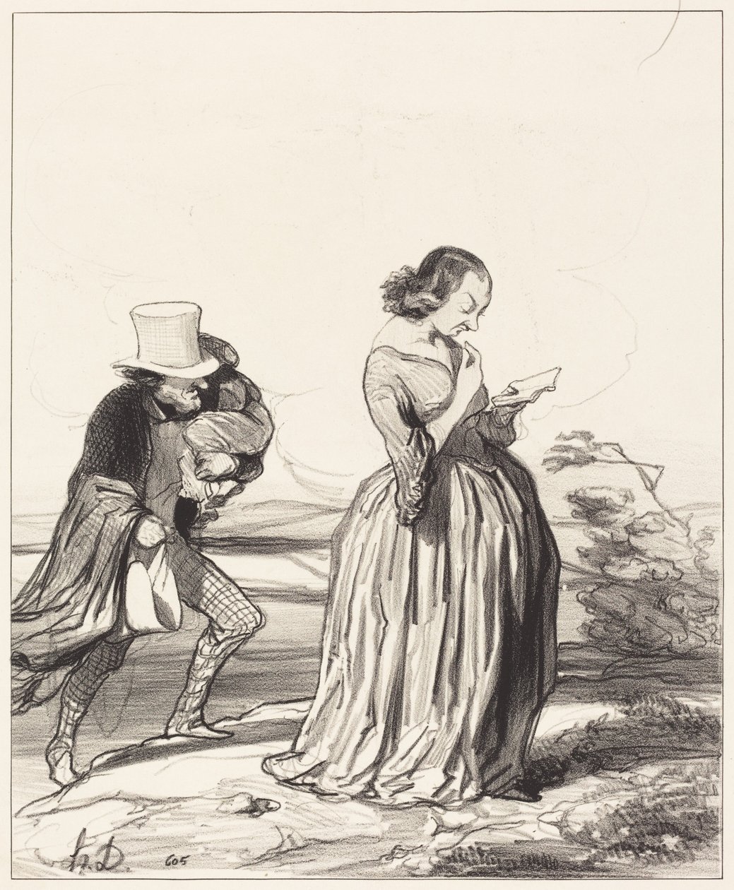 Jamen dog!... hvor ville jeg ønske... at min kone var færdig... af Honoré Daumier