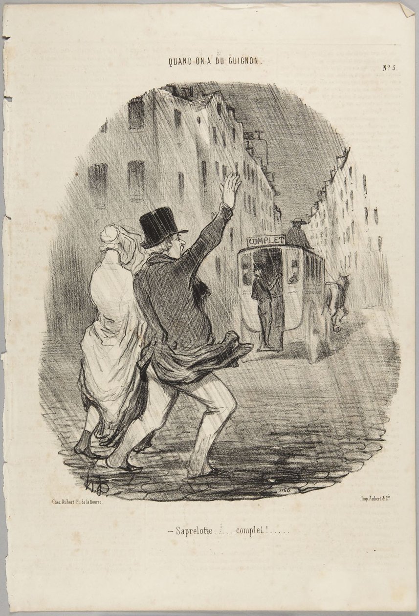 Saprelotte... komplet!, nummer 5 fra serien Quand on a du Guignon i Le Charivari af Honoré Daumier