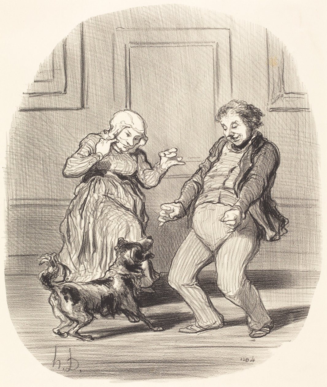 Glædende sig... over hundedagenes afslutning af Honoré Daumier