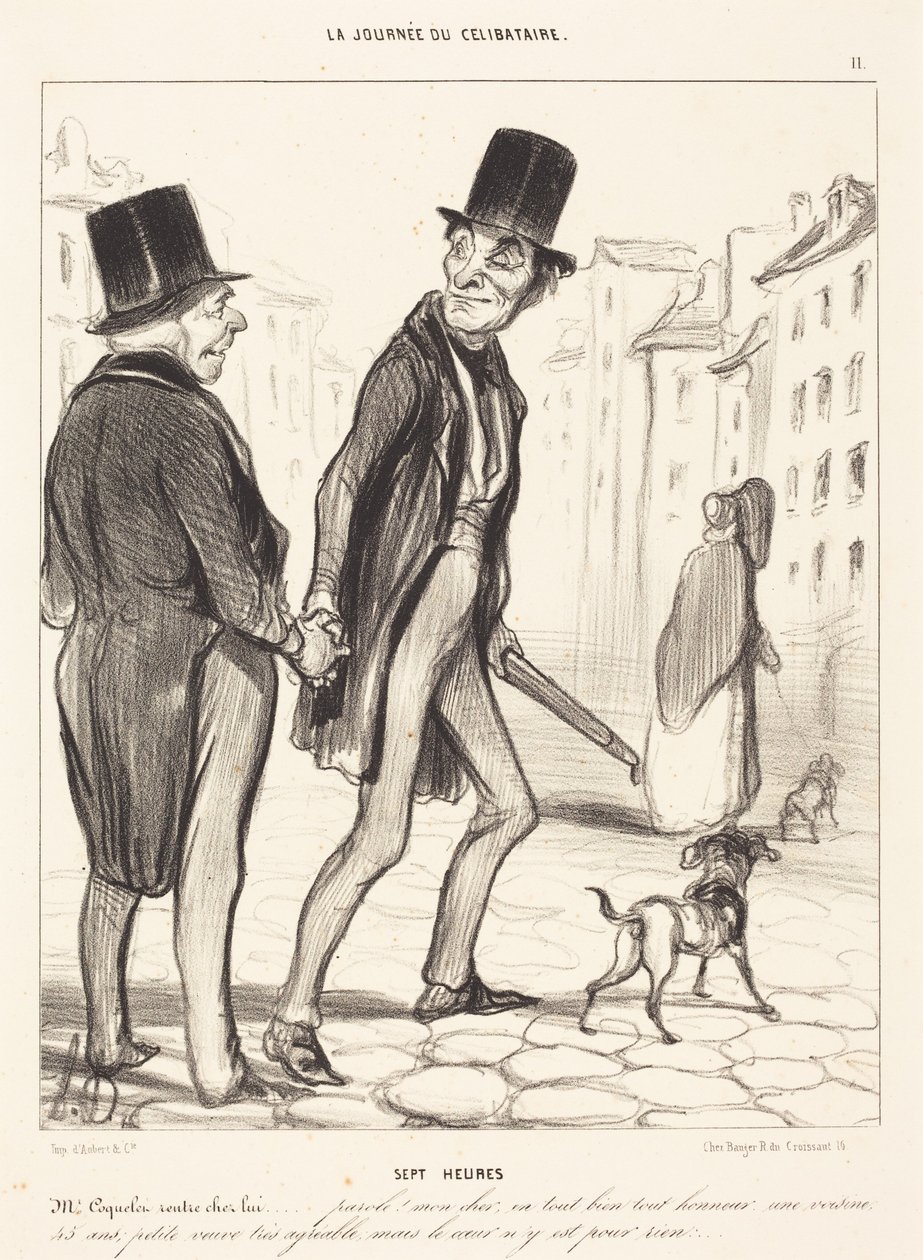 Klokken syv af Honoré Daumier