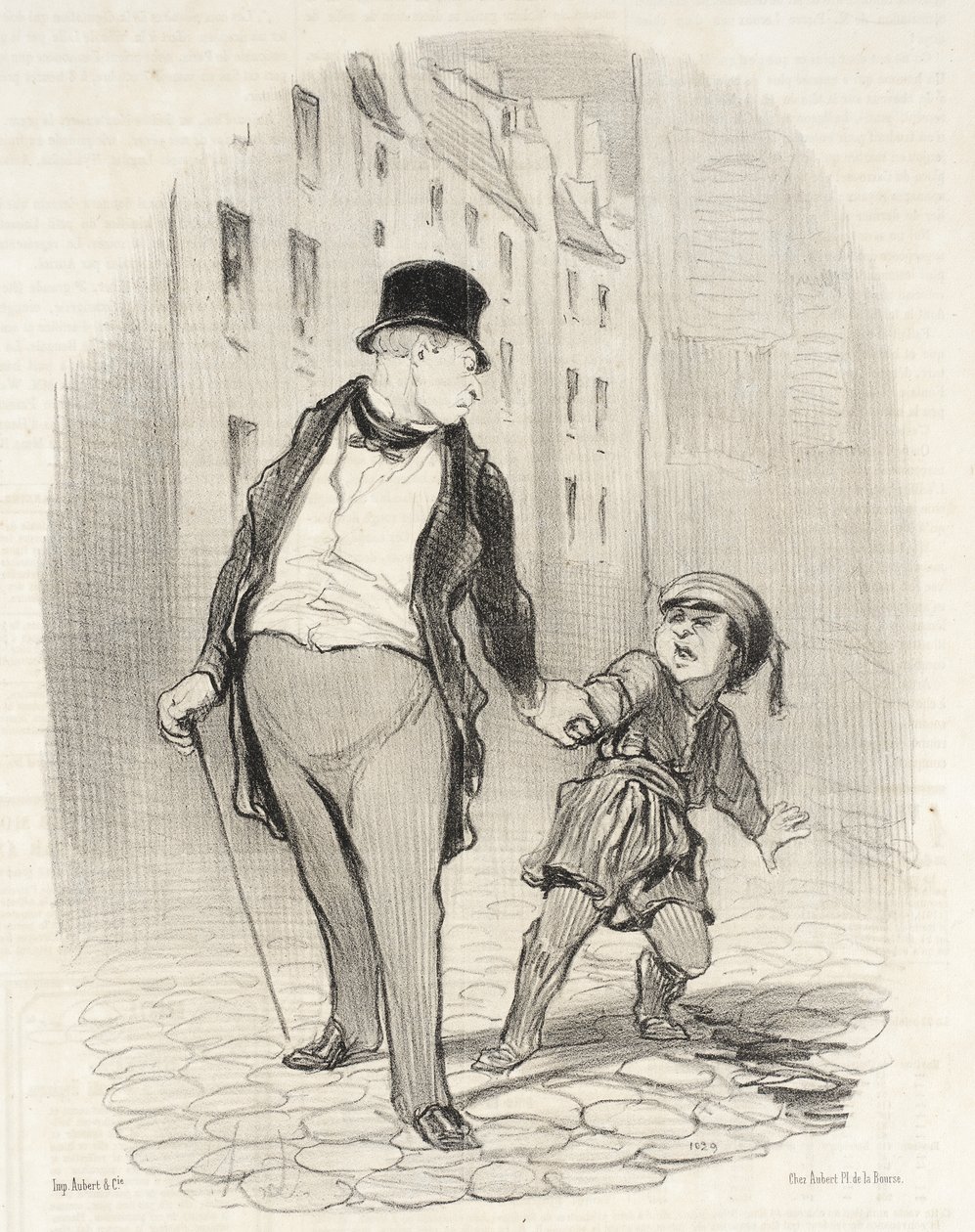 Hvis du ikke kommer hurtigere end det i skole af Honoré Daumier