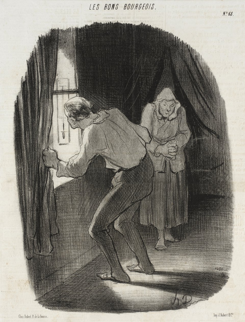 Seks grader under nul... Åh! Det overrasker mig ikke længere... af Honoré Daumier