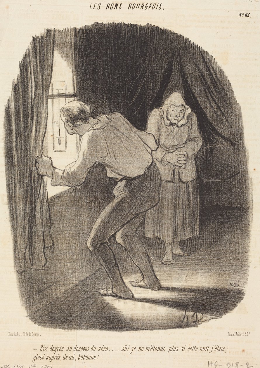Seks grader under nul... af Honoré Daumier