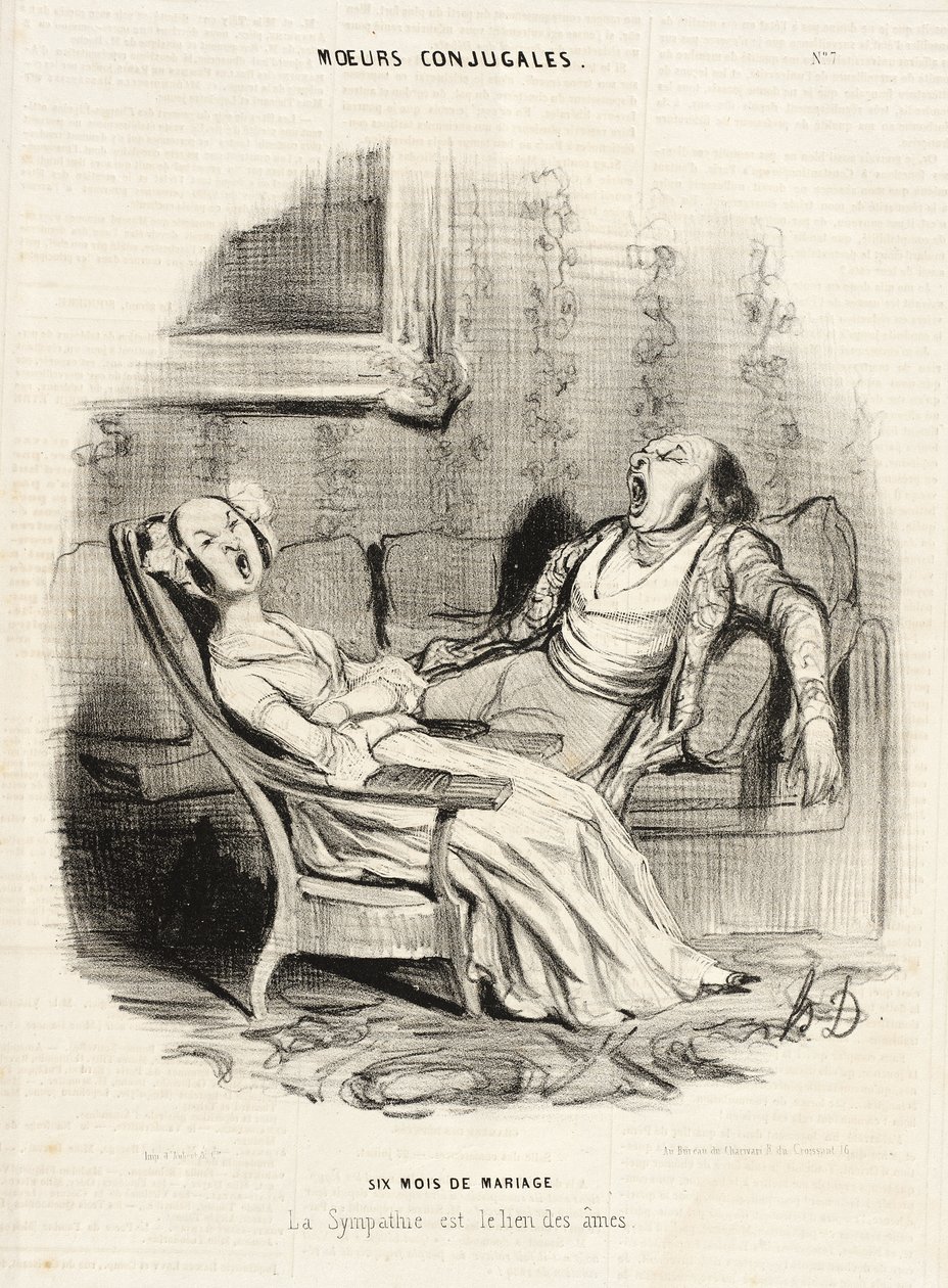 Seks måneders ægteskab af Honoré Daumier