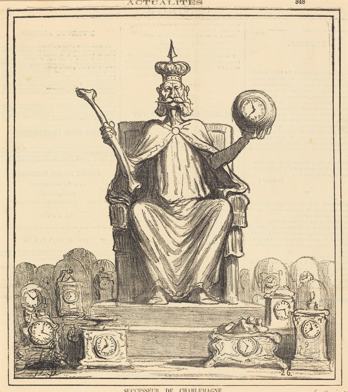Charlemagnes efterfølger af Honoré Daumier