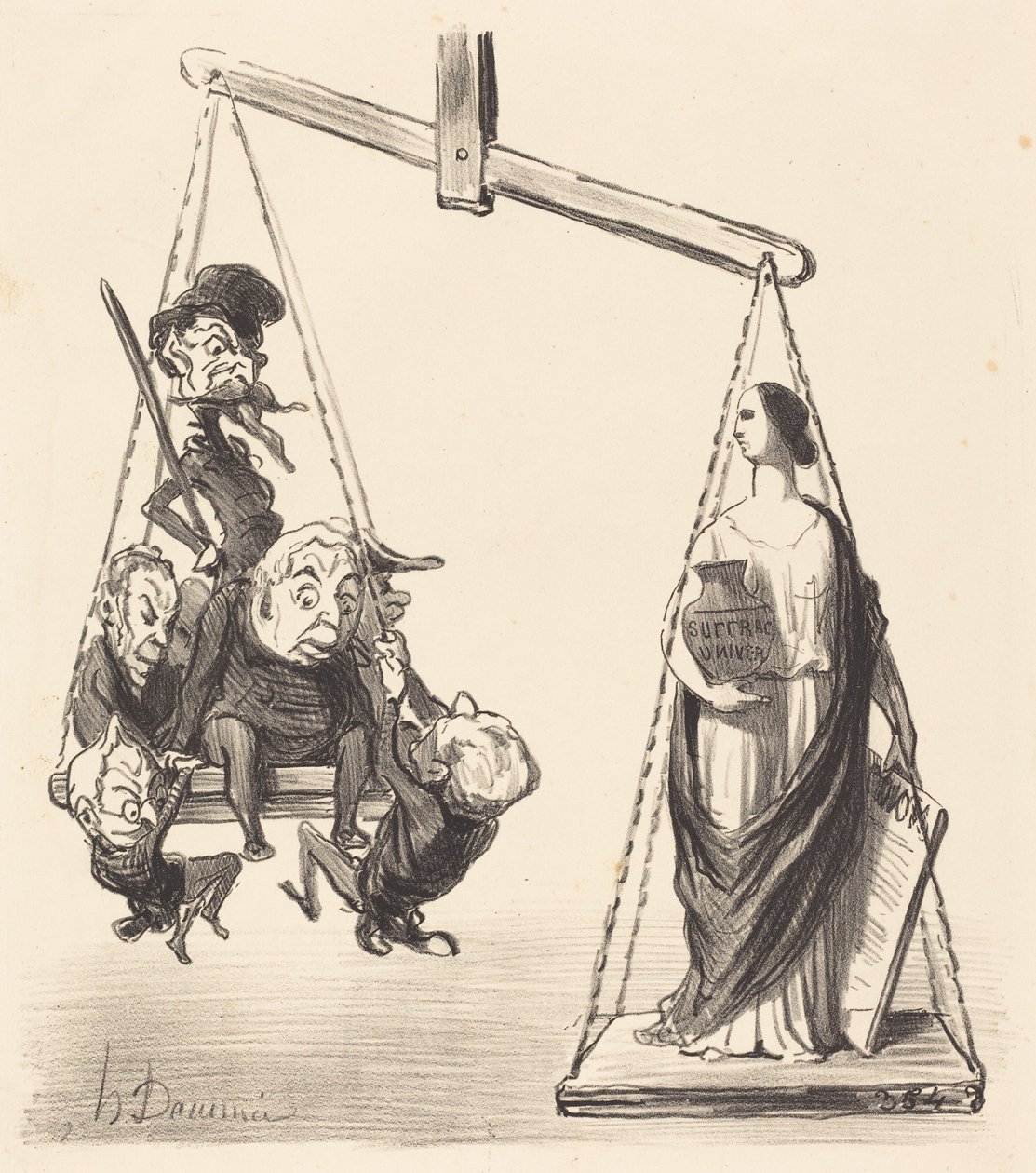 Almindelig valgret af Honoré Daumier