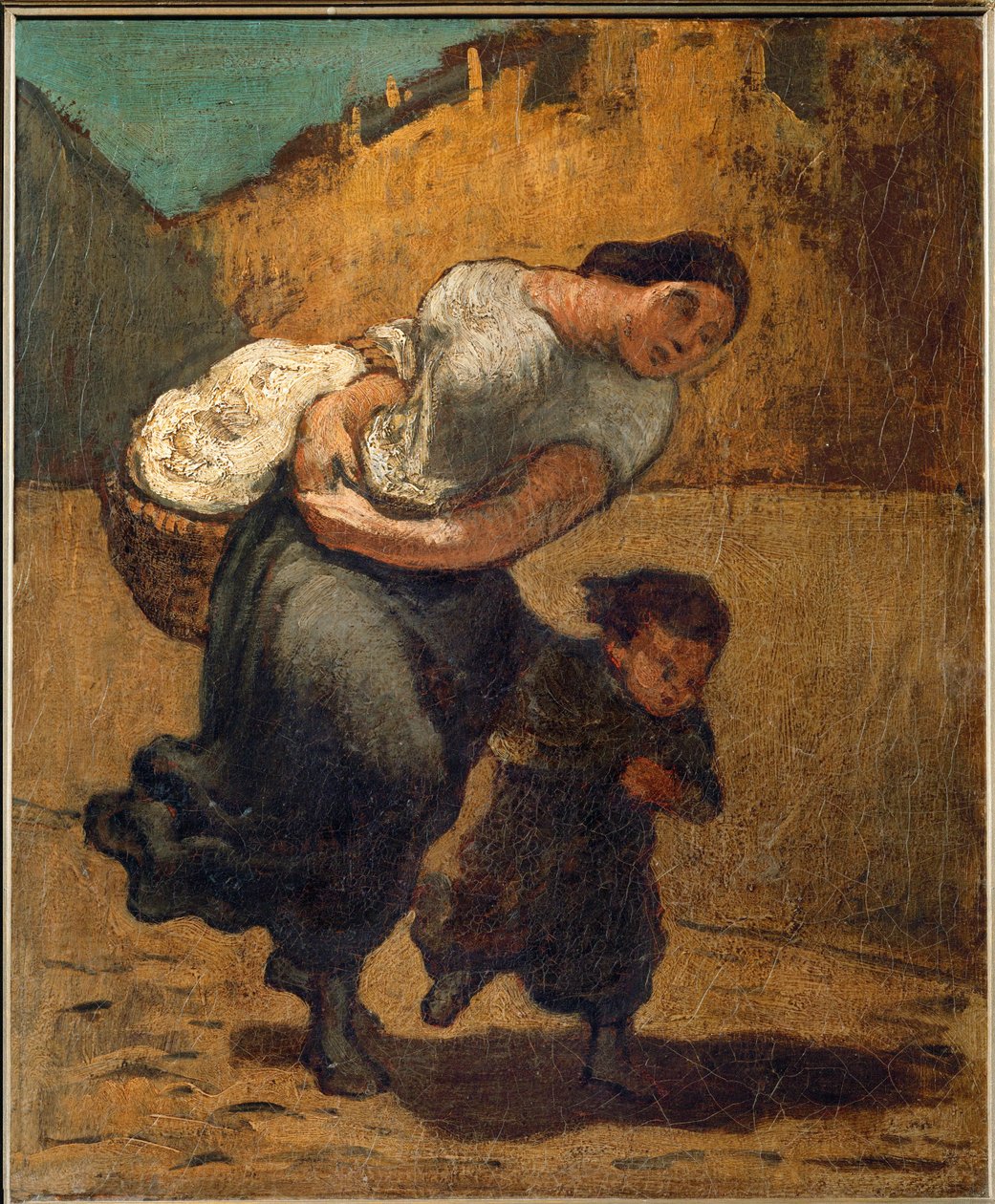 The Burden ... (olie på lærred) af Honoré Daumier