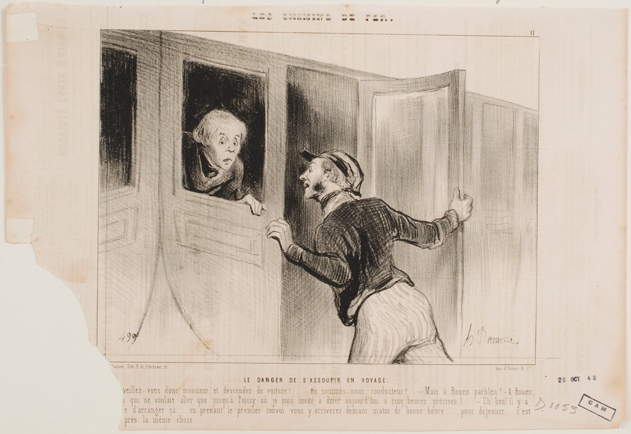 Faren ved en søvnig udflugt af Honoré Daumier
