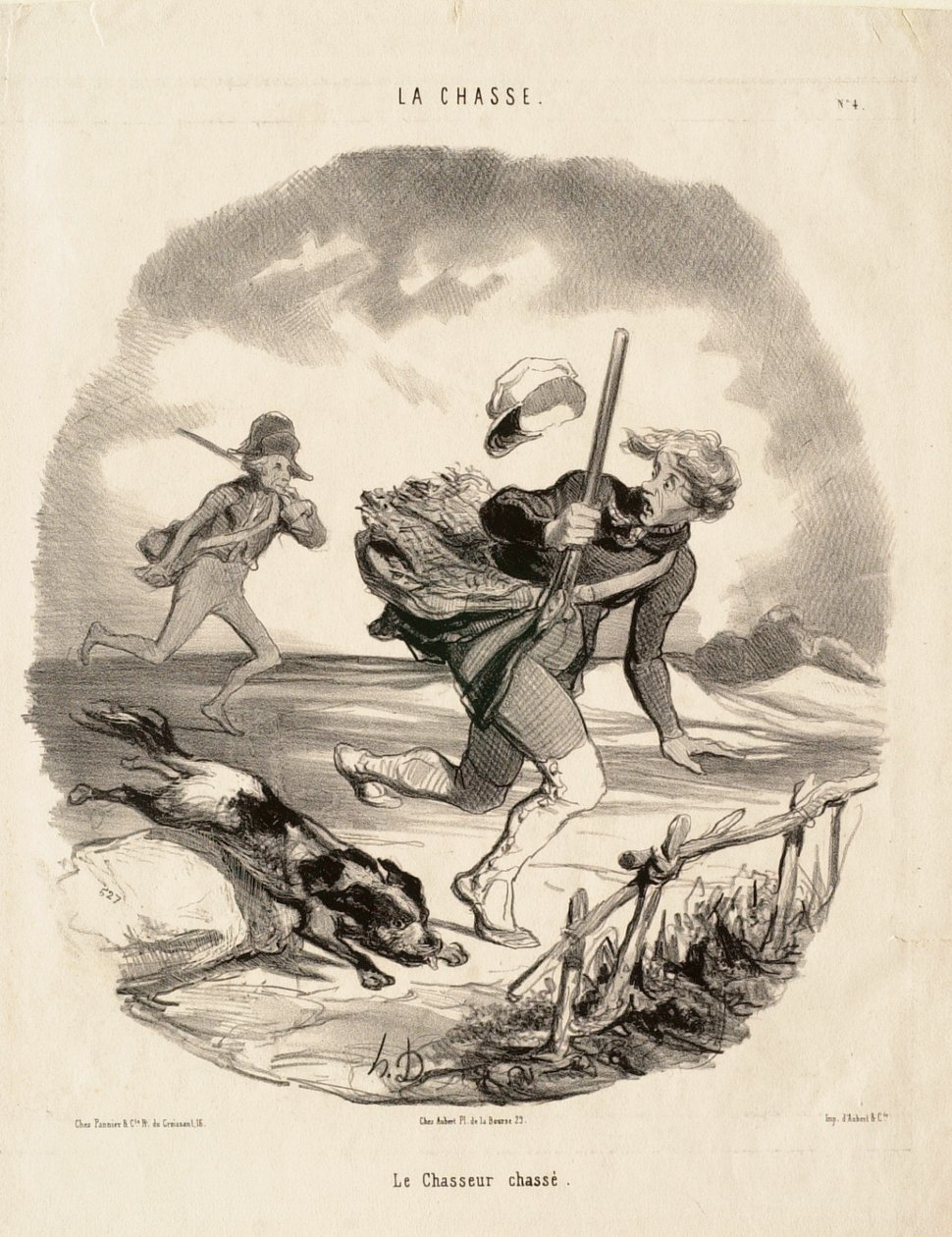 Den jagede jæger af Honoré Daumier