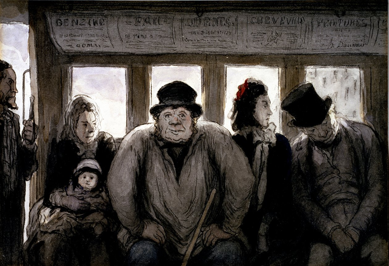 Omnibussen af Honoré Daumier