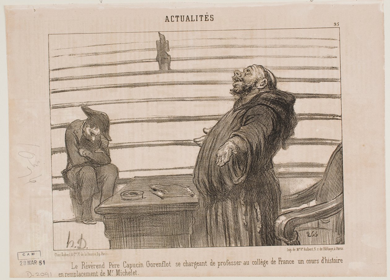 Den ærværdige fader af kapucinerordenen af Honoré Daumier