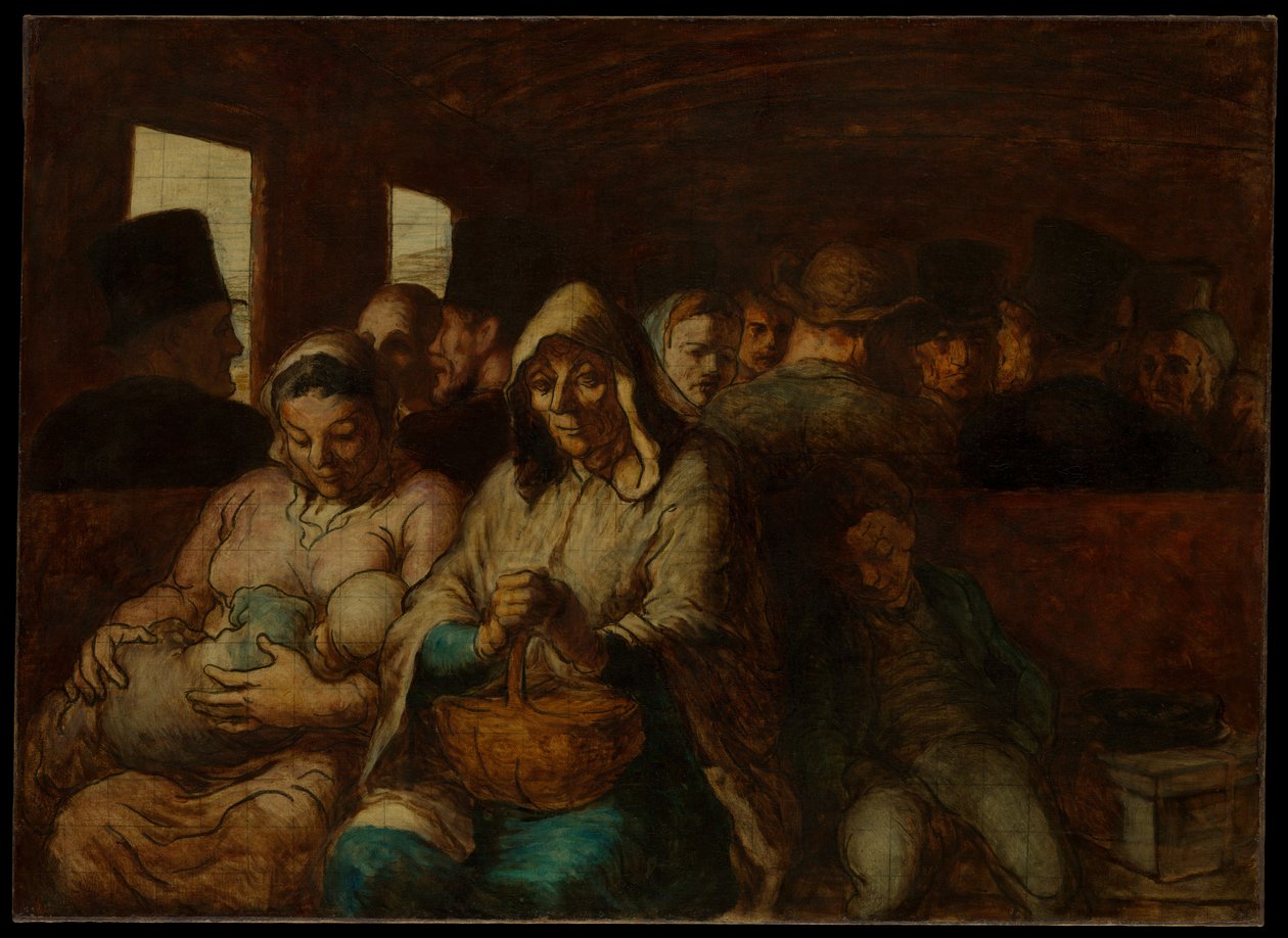 Tredjeklassesvognen af Honoré Daumier