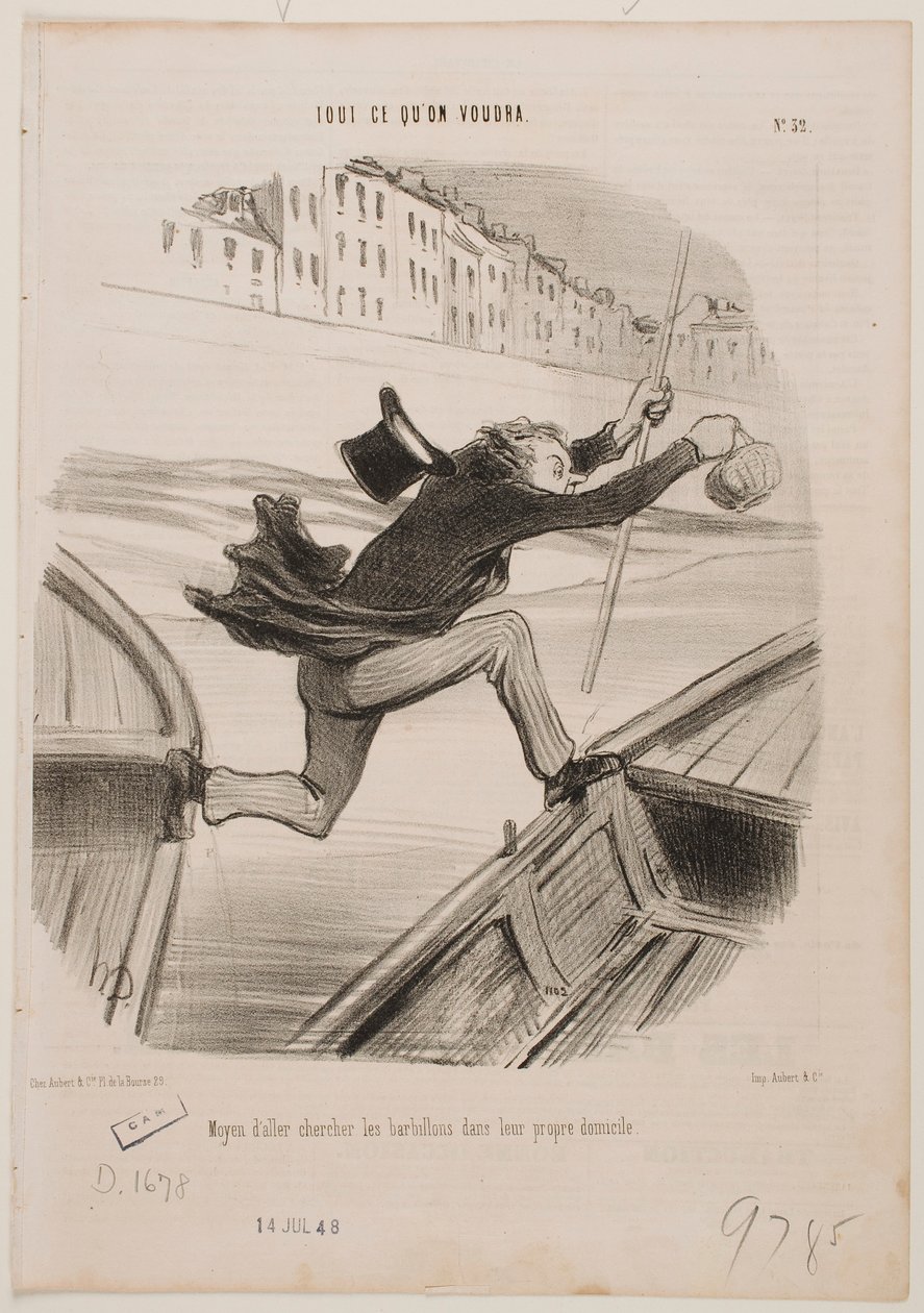 Den bedste metode til at fange fisk... af Honoré Daumier