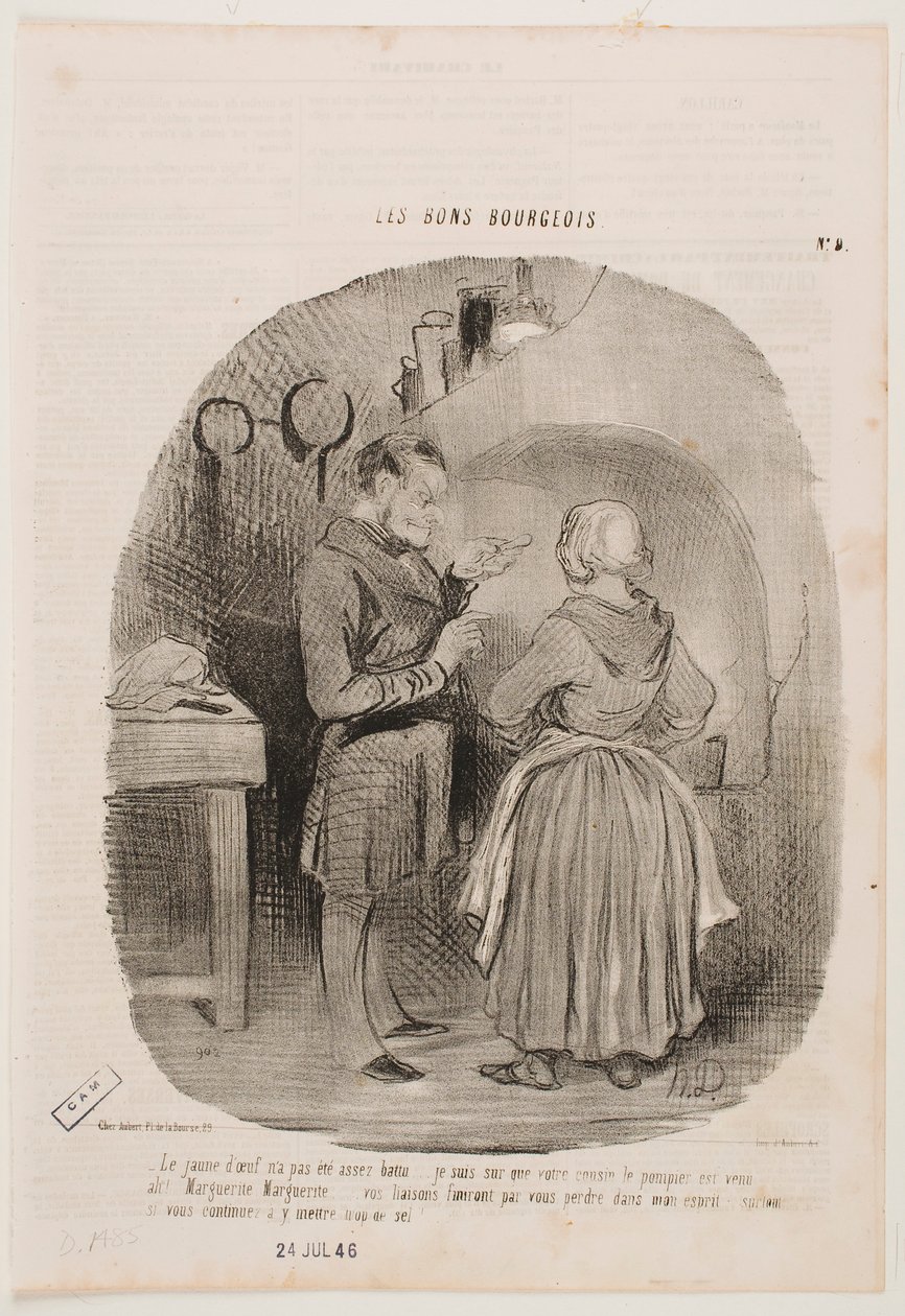 Æggeblommen er ikke pisket nok. af Honoré Daumier