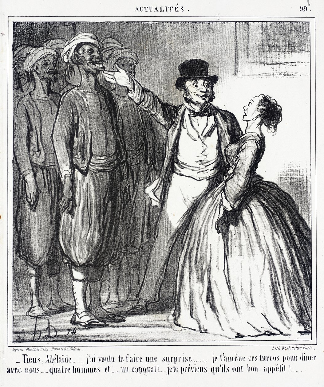 Se, Adélaïde... jeg ville overraske dig... af Honoré Daumier