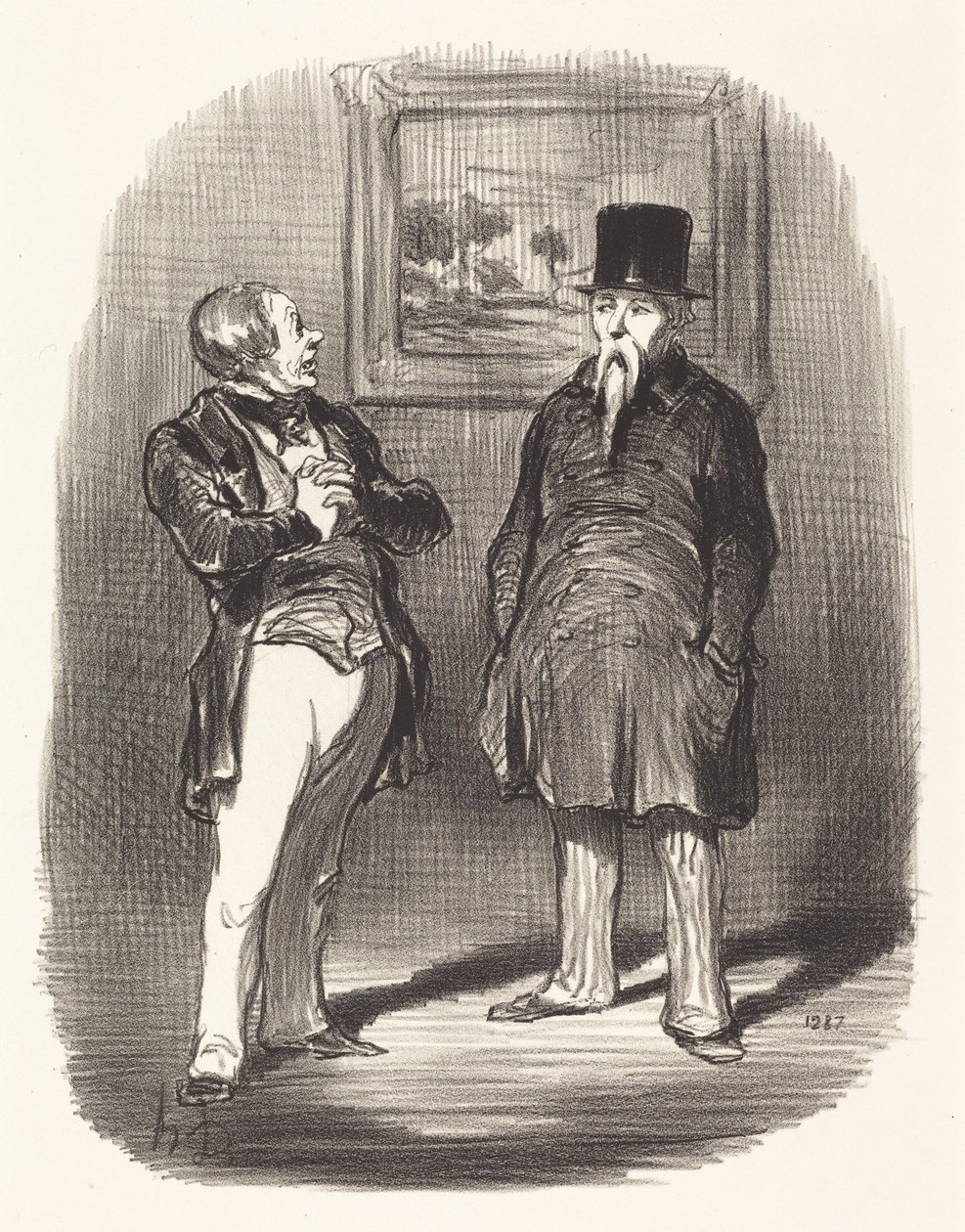 Nå... jeg genkendte dig ikke... af Honoré Daumier