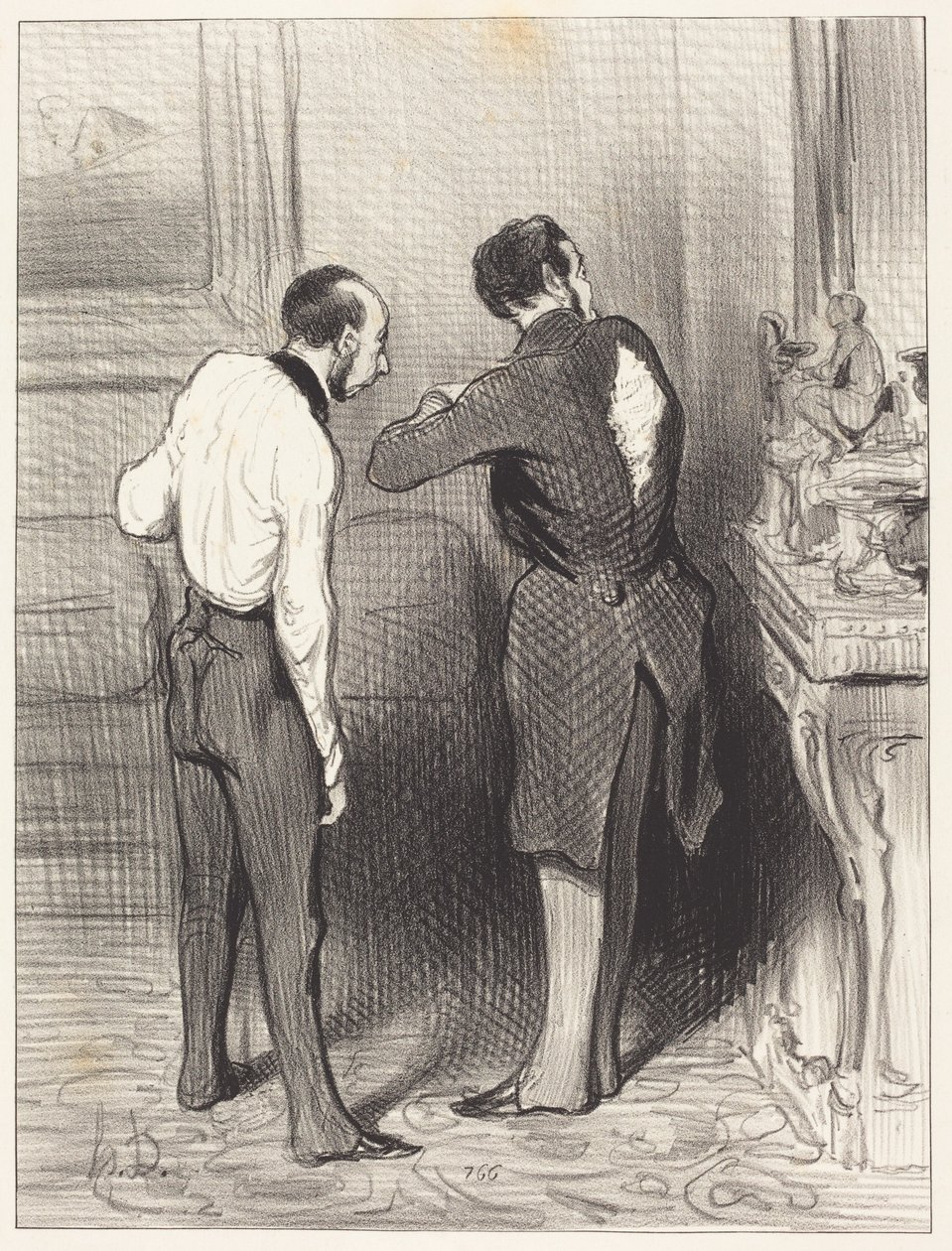 Dit tøj passer mig godt, jeg låner det af dig... af Honoré Daumier