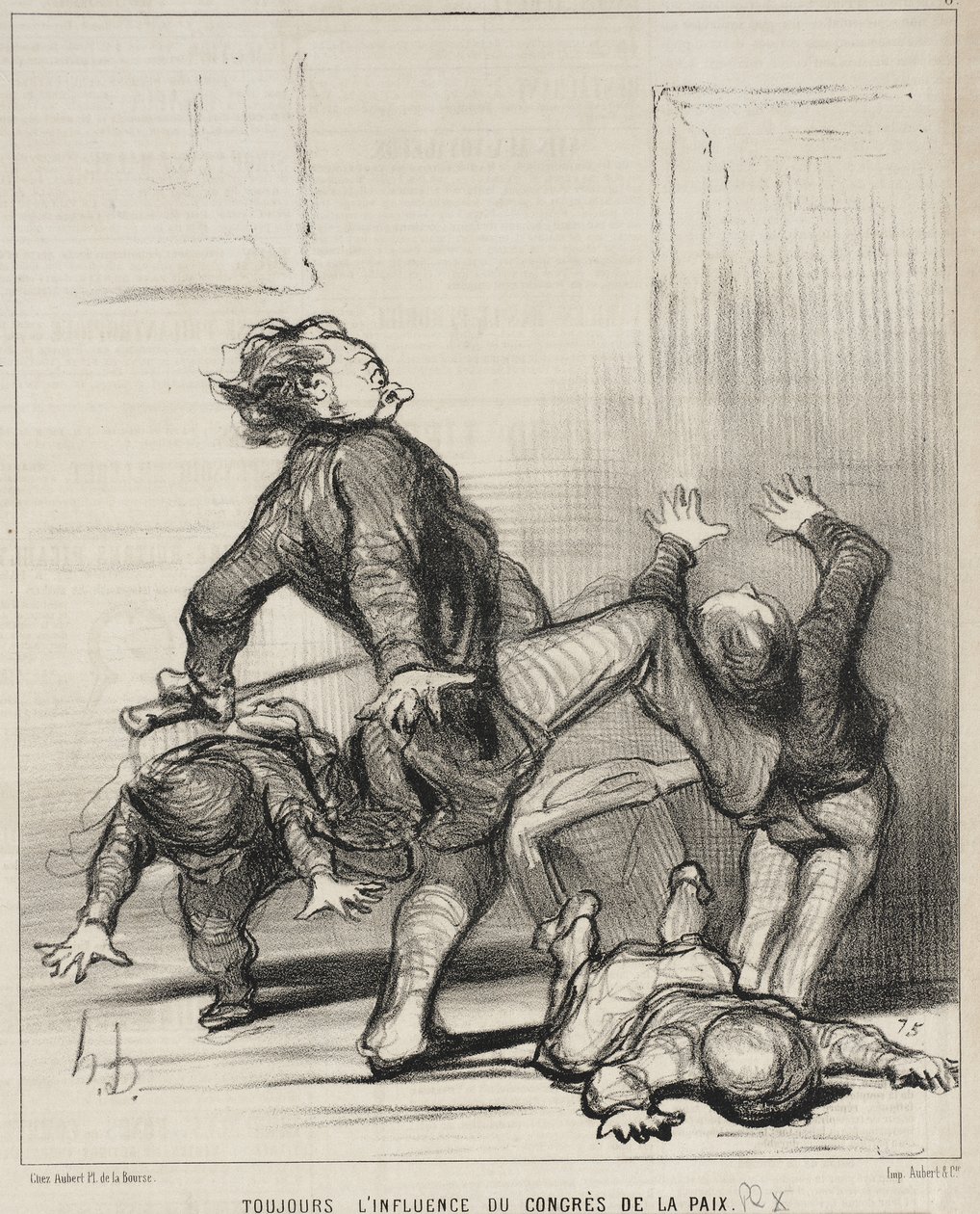 Stadig Fredskongressens indflydelse af Honoré Daumier
