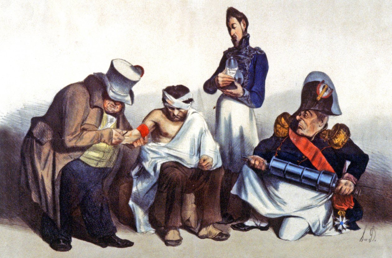Behandling af Frankrig efter revolutionen i 1830 af Honoré Daumier