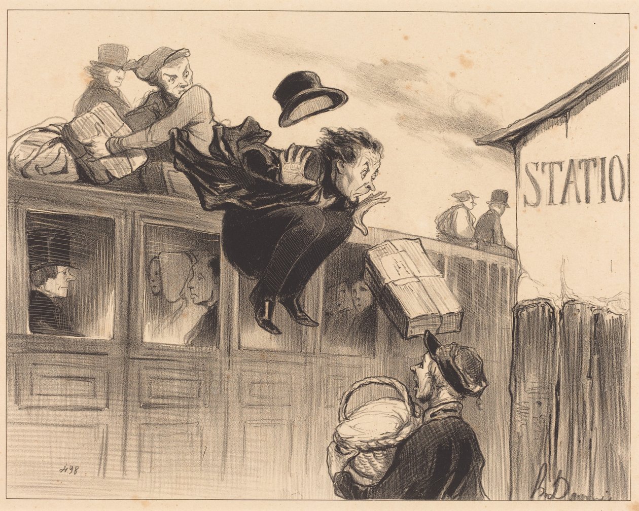 Tredive sekunders ophold af Honoré Daumier