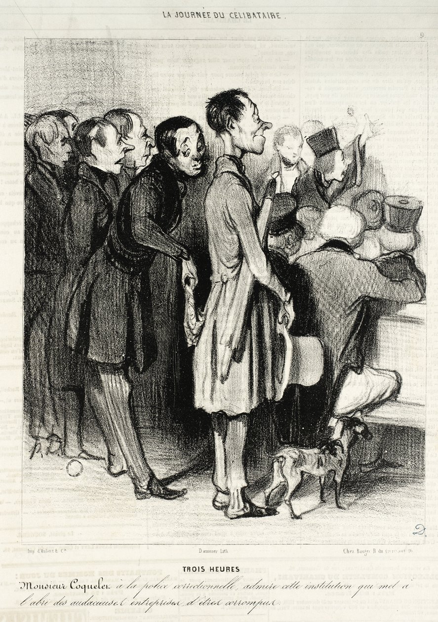Klokken tre... af Honoré Daumier