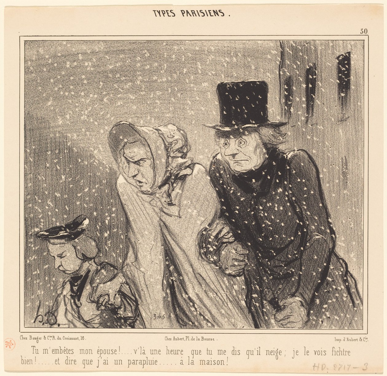 Du generer mig, min kone!... her er en time... af Honoré Daumier