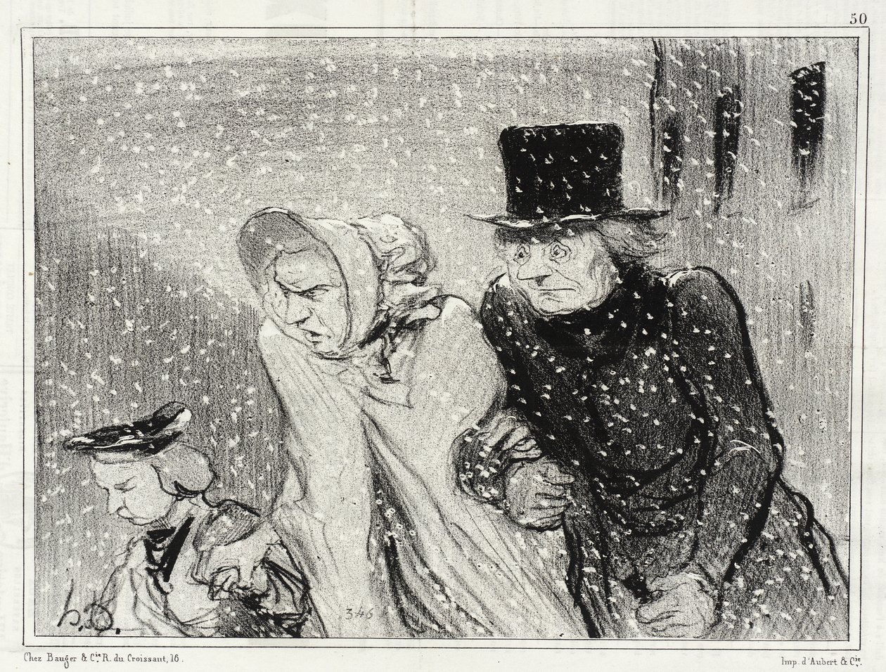 Du plager mig, min kone!... Det har stået på i en time... af Honoré Daumier