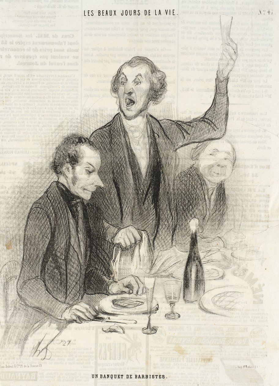 En banket for barberer af Honoré Daumier