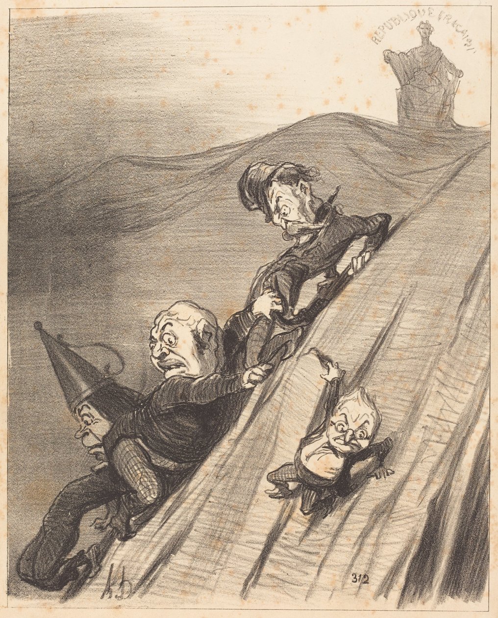 En farlig vej af Honoré Daumier