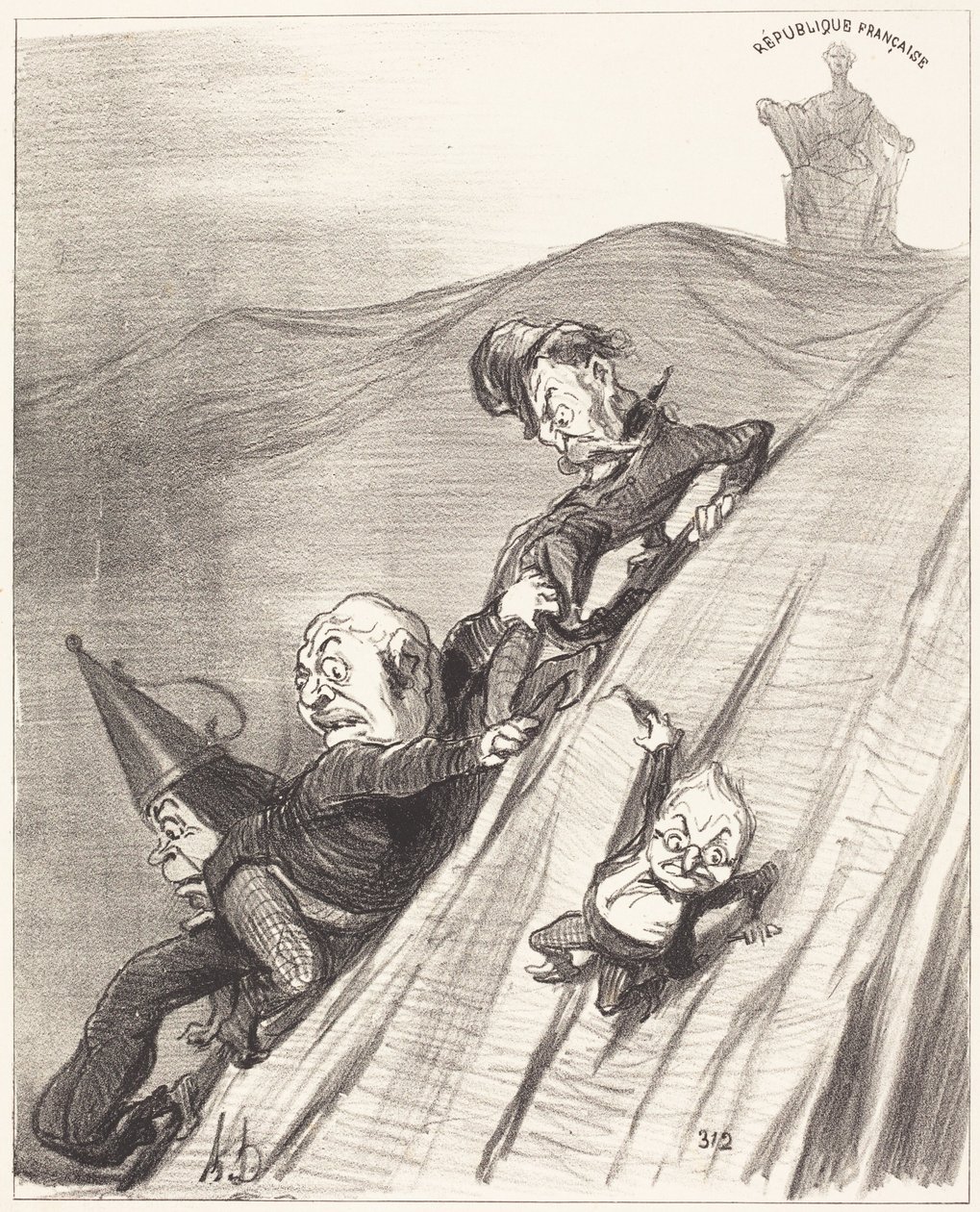 En farlig vej af Honoré Daumier