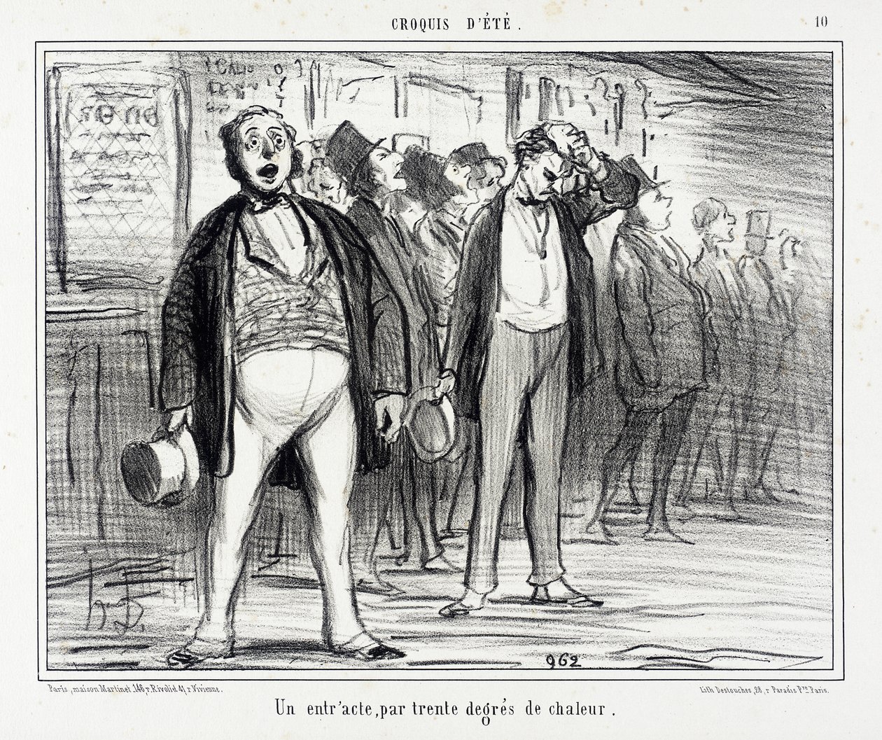 En pause ved tredive graders varme af Honoré Daumier