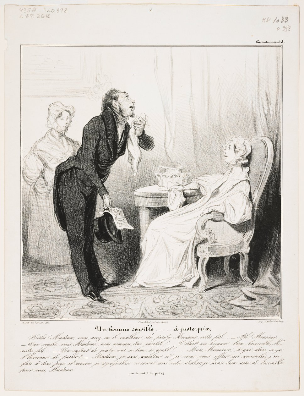 En følsom mand (Caricaturana 43) af Honoré Daumier