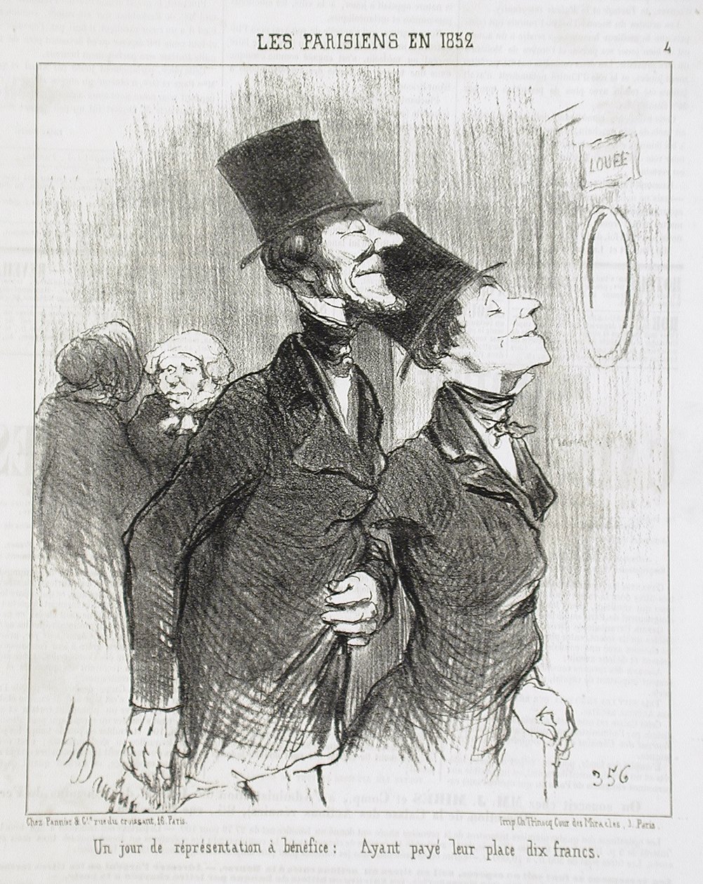 En dag med velgørenhedsforestilling! af Honoré Daumier