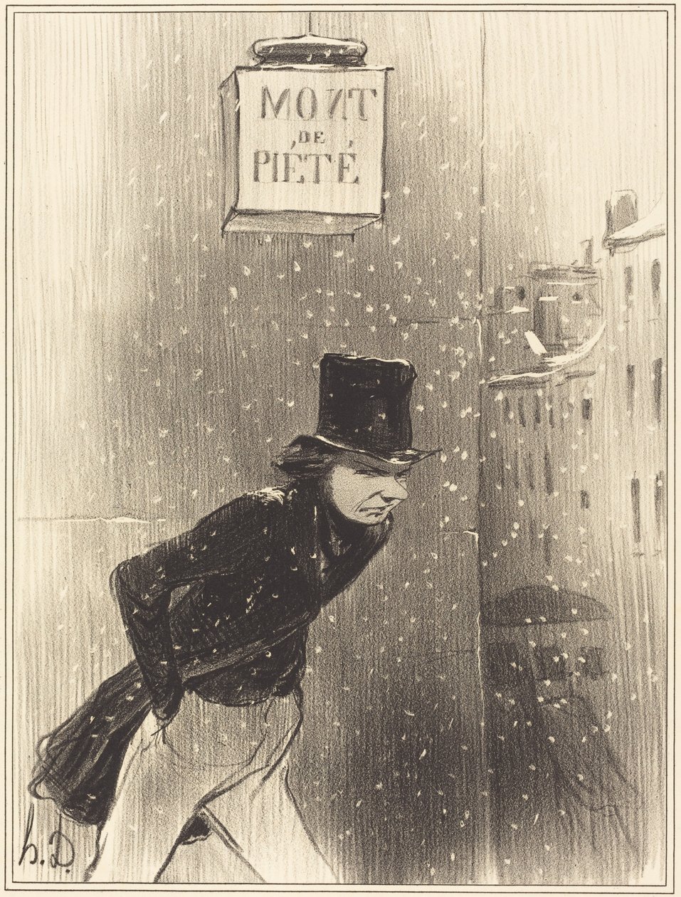 En herre under sine affærer af Honoré Daumier
