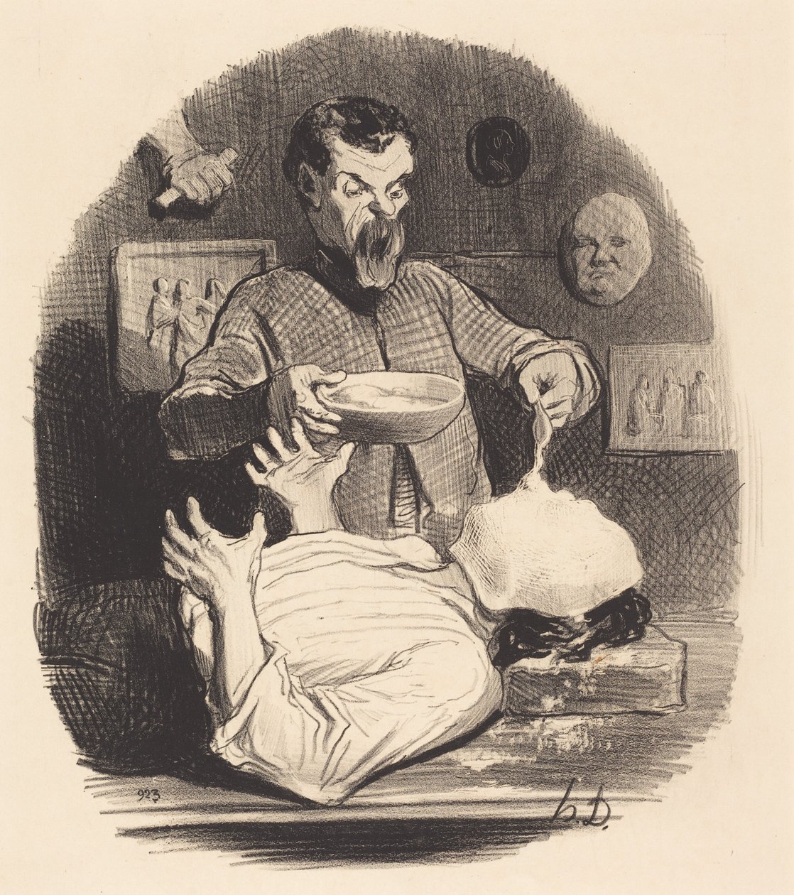 En herre, der ønsker at give sig selv den tilfredsstillelse... af Honoré Daumier