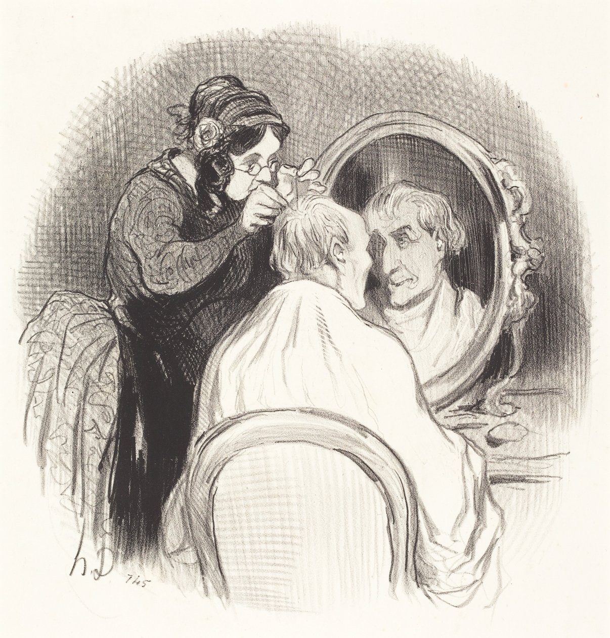 En herre, der er ved at være for ung af Honoré Daumier