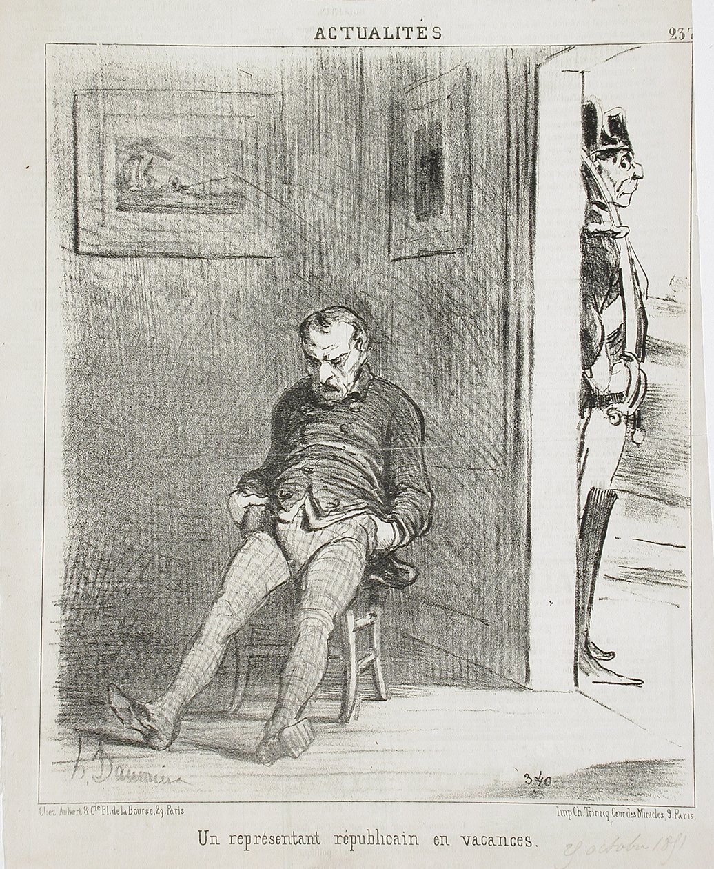 En republikansk repræsentant på ferie af Honoré Daumier