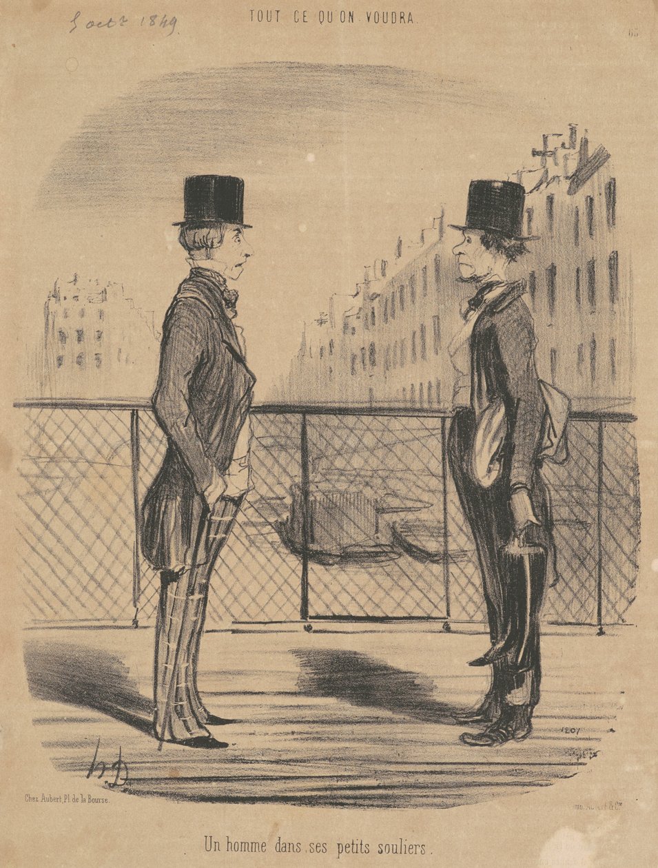 En mand i sine små sko af Honoré Daumier
