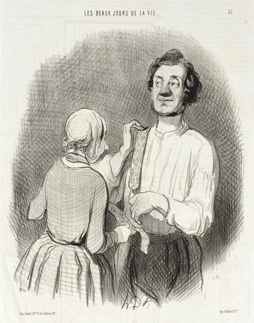En dag med fest og seler. af Honoré Daumier
