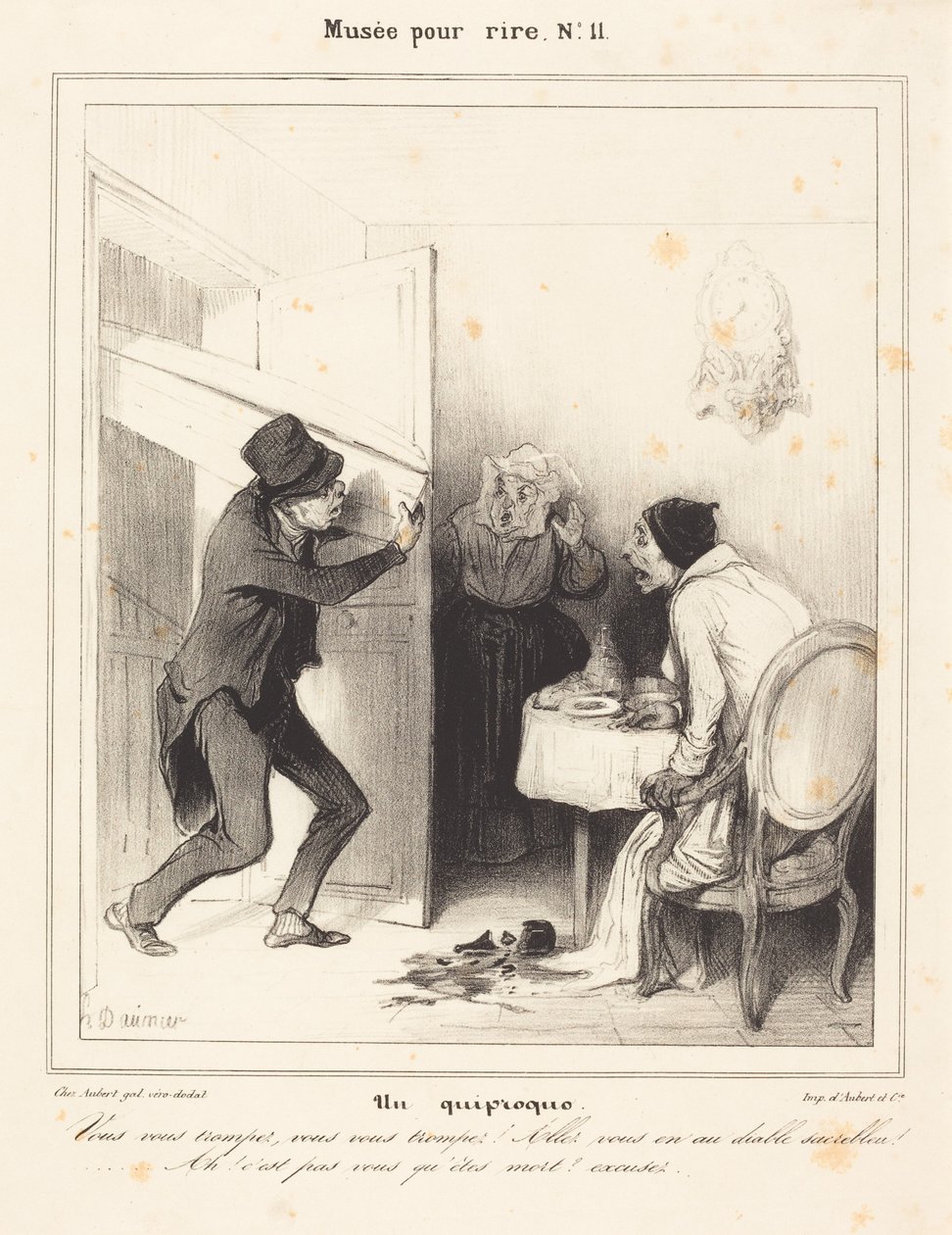 En misforståelse - De tager fejl... gå... ad helvede til... af Honoré Daumier
